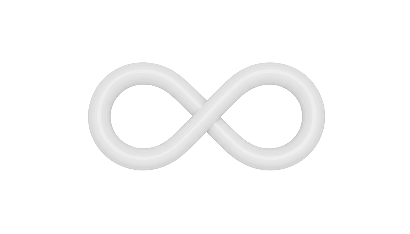 white infinity sign png PNG transparent background