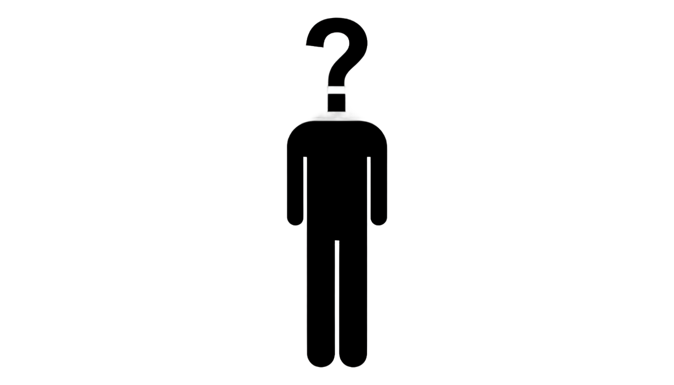 silhouette with question mark png PNG transparent background