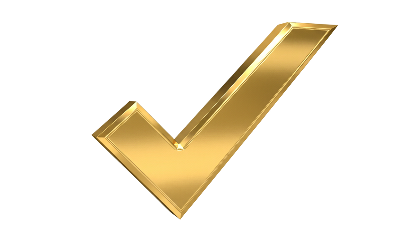 gold checkmark png PNG transparent background