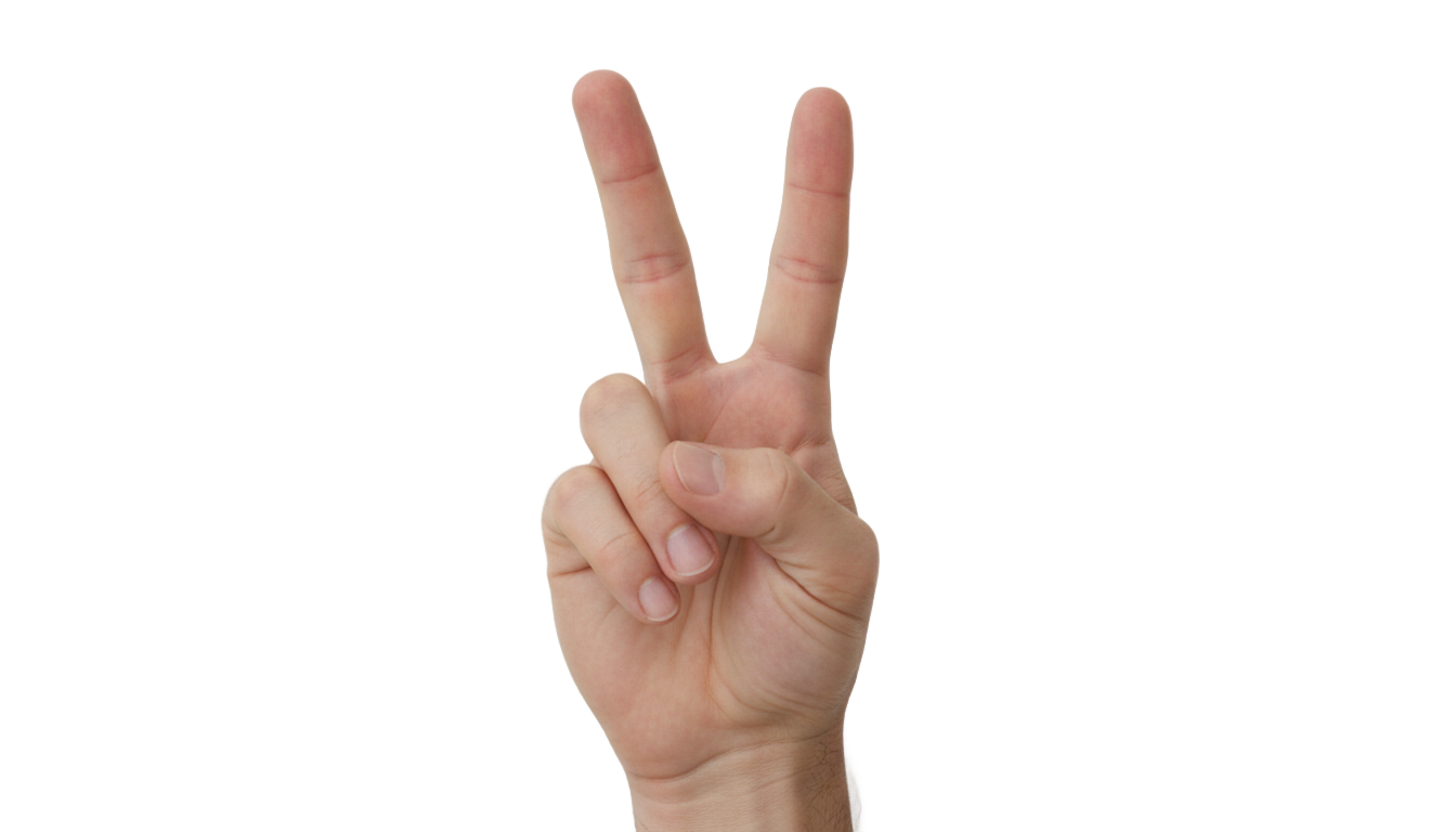 peace sign fingers png PNG transparent background