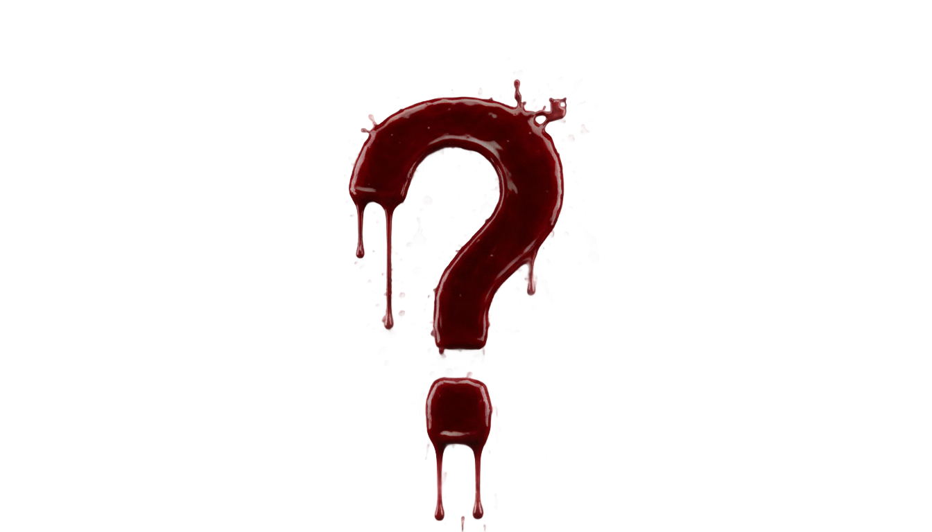bloody question mark png PNG transparent background