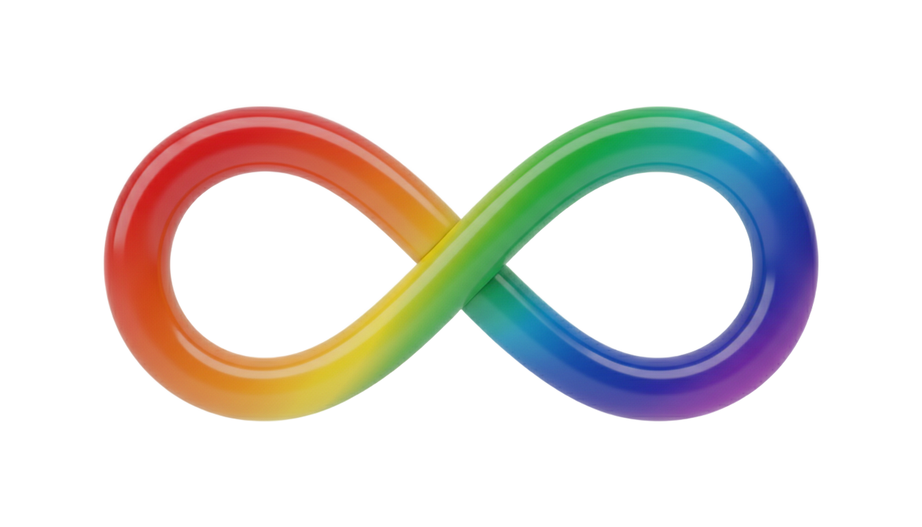rainbow infinity symbol png PNG transparent background