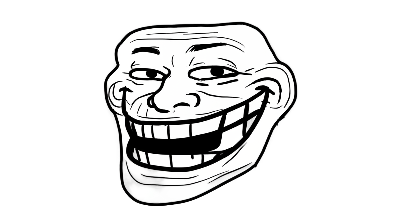 troll face png download no copyright PNG transparent background