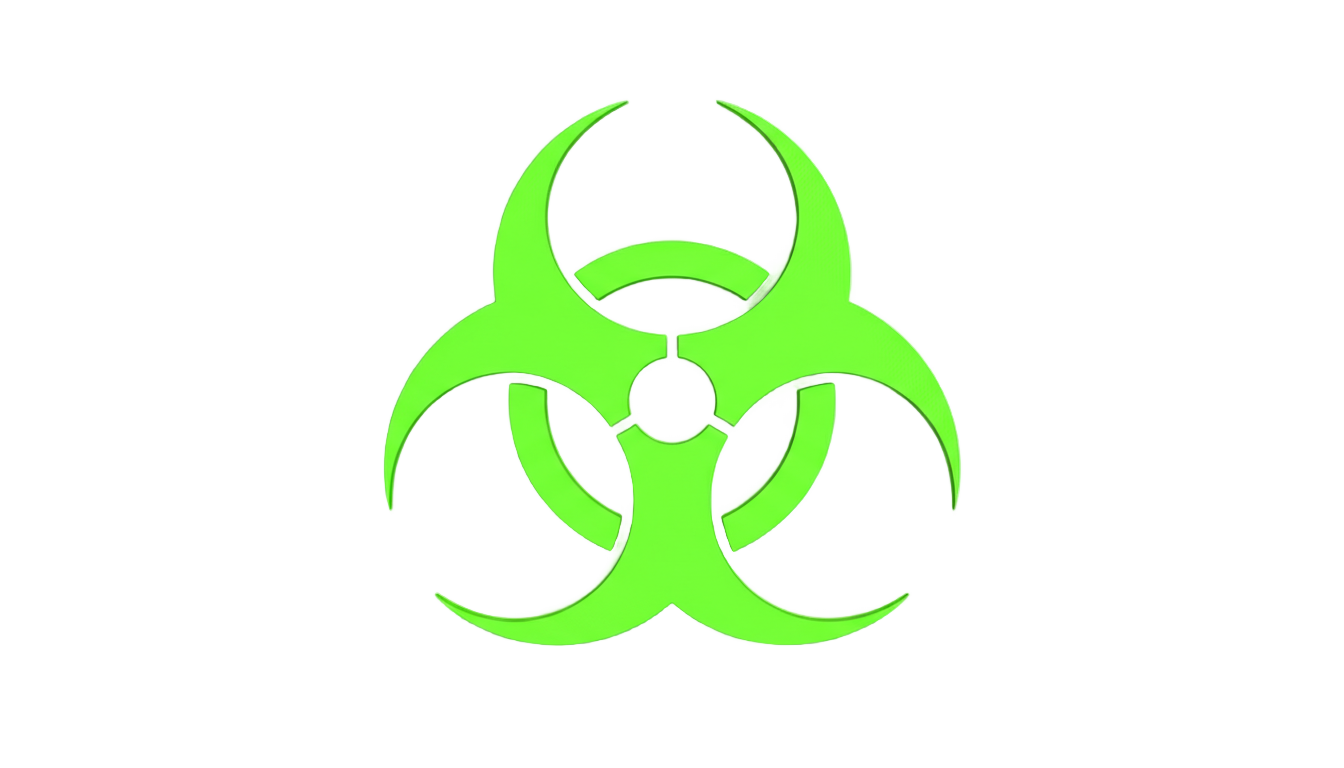 green biohazard symbol png PNG transparent background