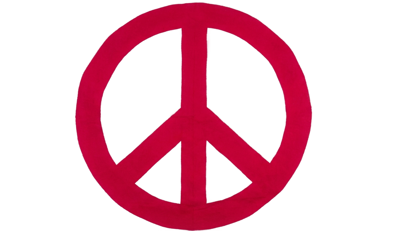 red peace sign png PNG transparent background