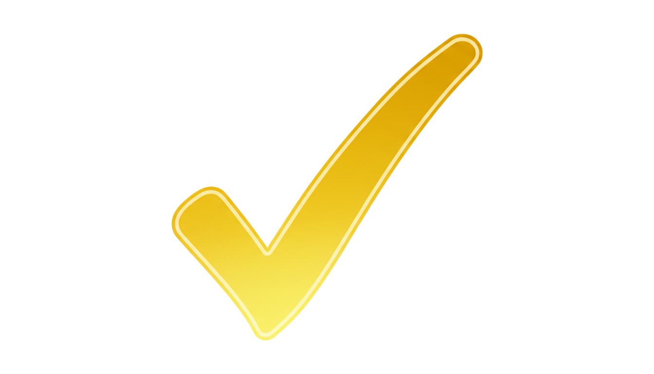 yellow checkmark png PNG transparent background