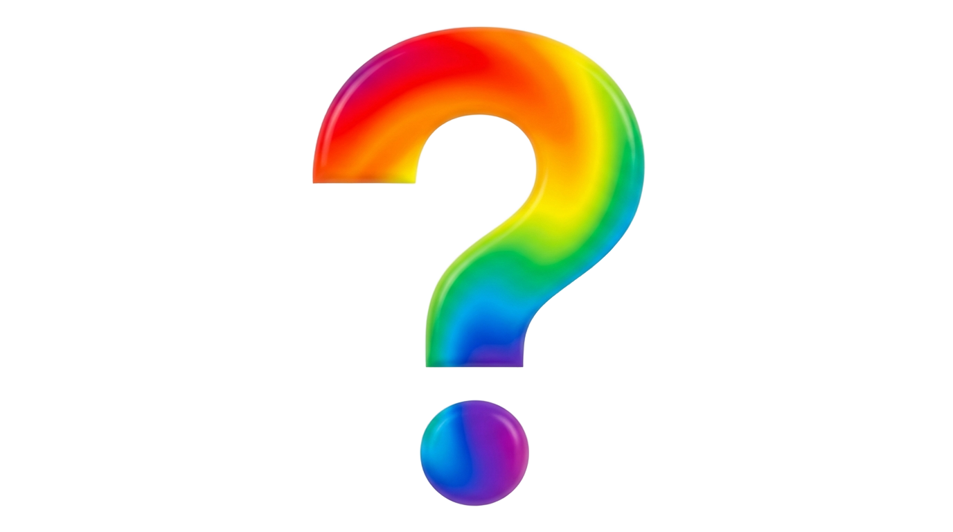 rainbow question mark png PNG transparent background