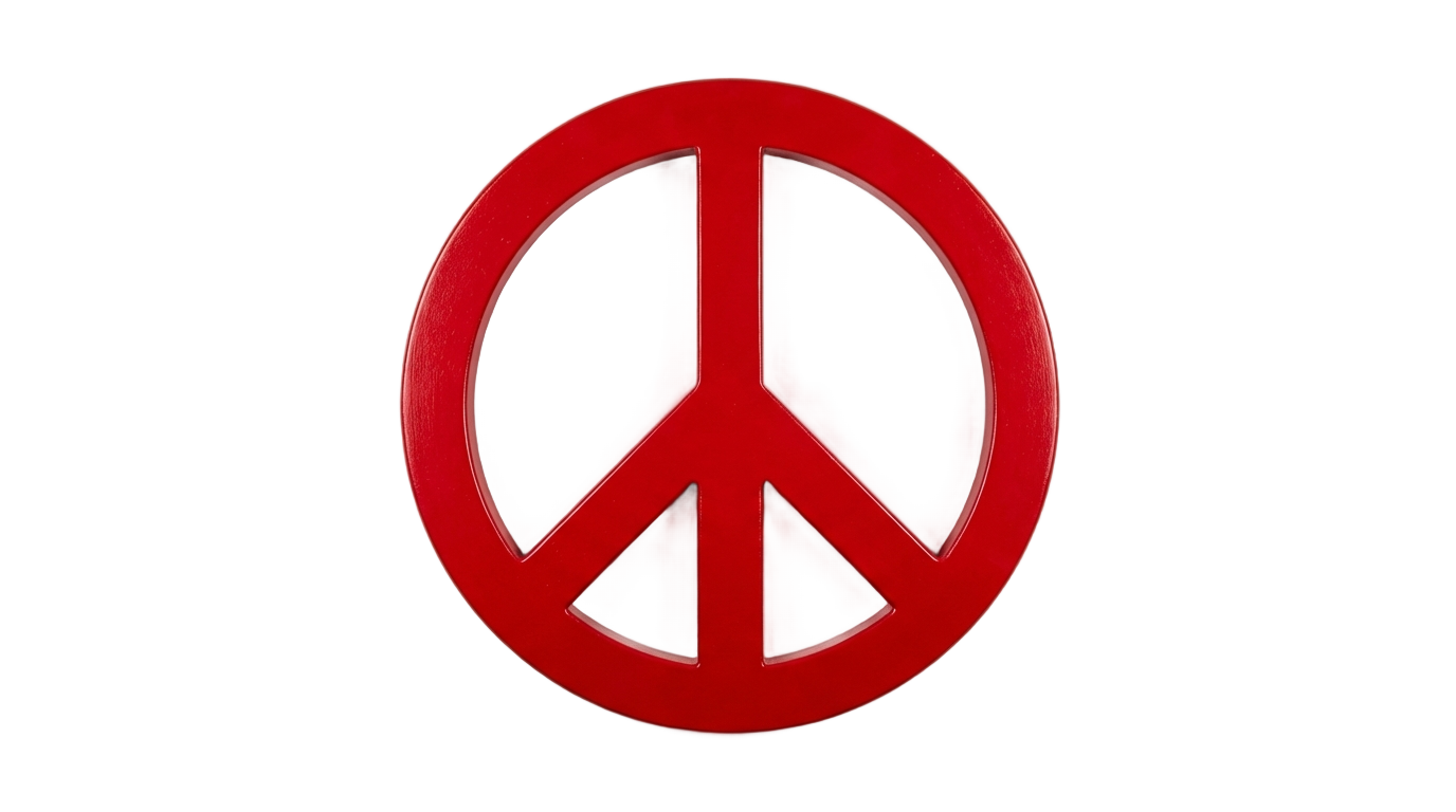 red peace sign png PNG transparent background