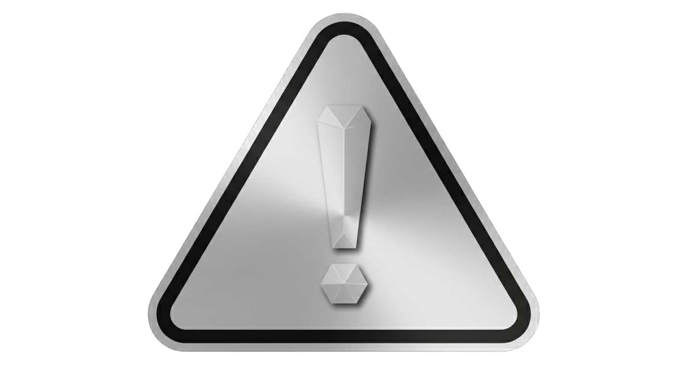 warning sign png white PNG transparent background