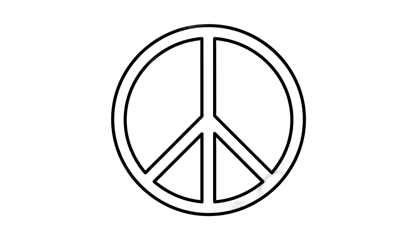 peace sign outline png PNG transparent background