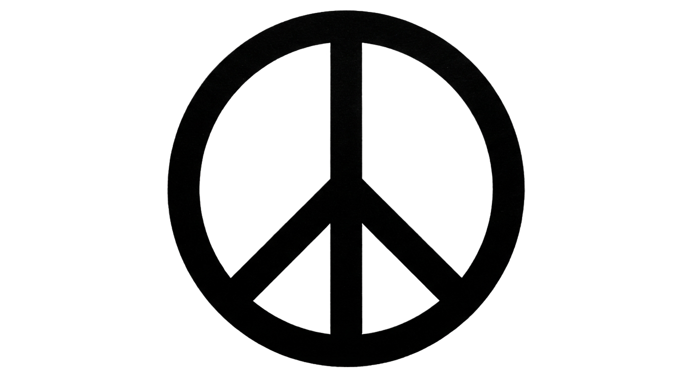 peace sign clipart black and white png PNG transparent background
