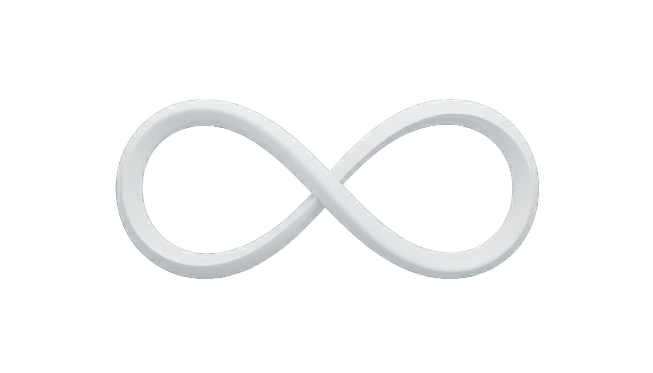 infinity symbol png white PNG transparent background