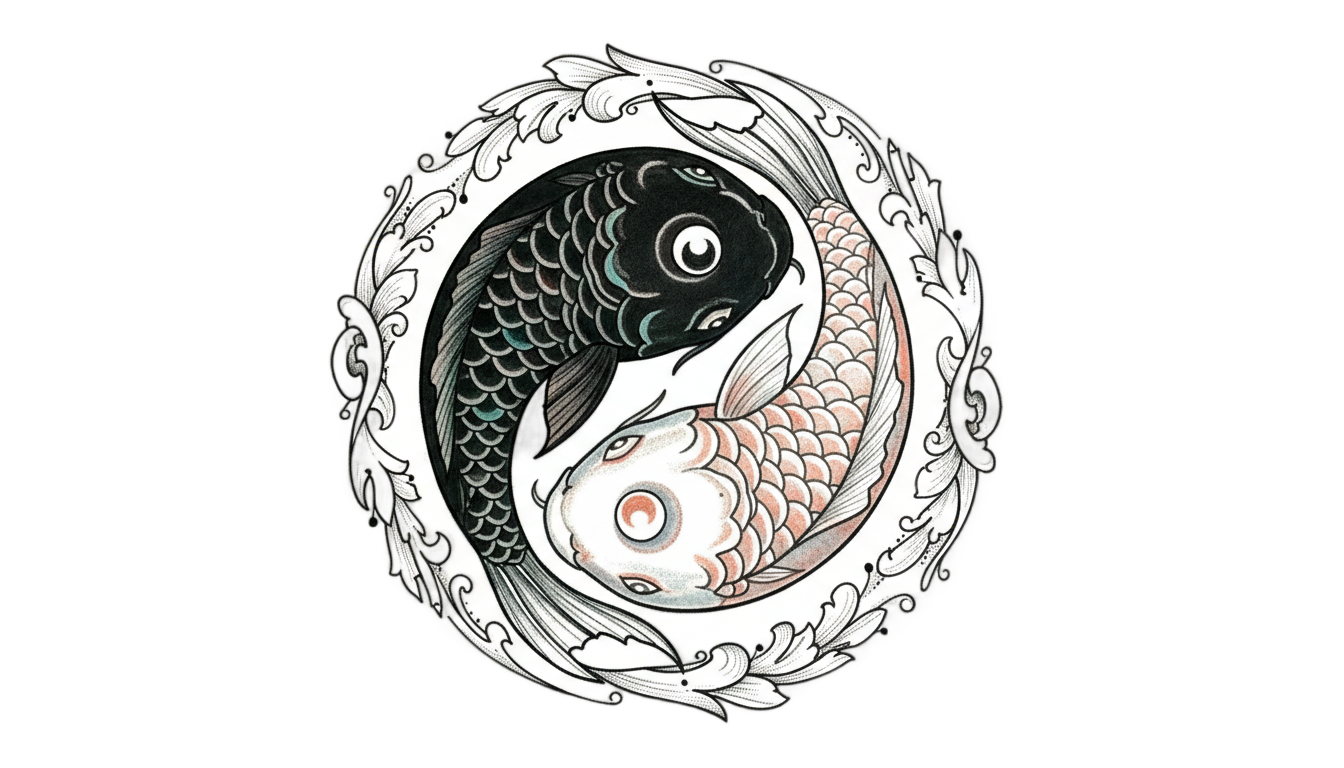 yin yang tattoo png PNG transparent background