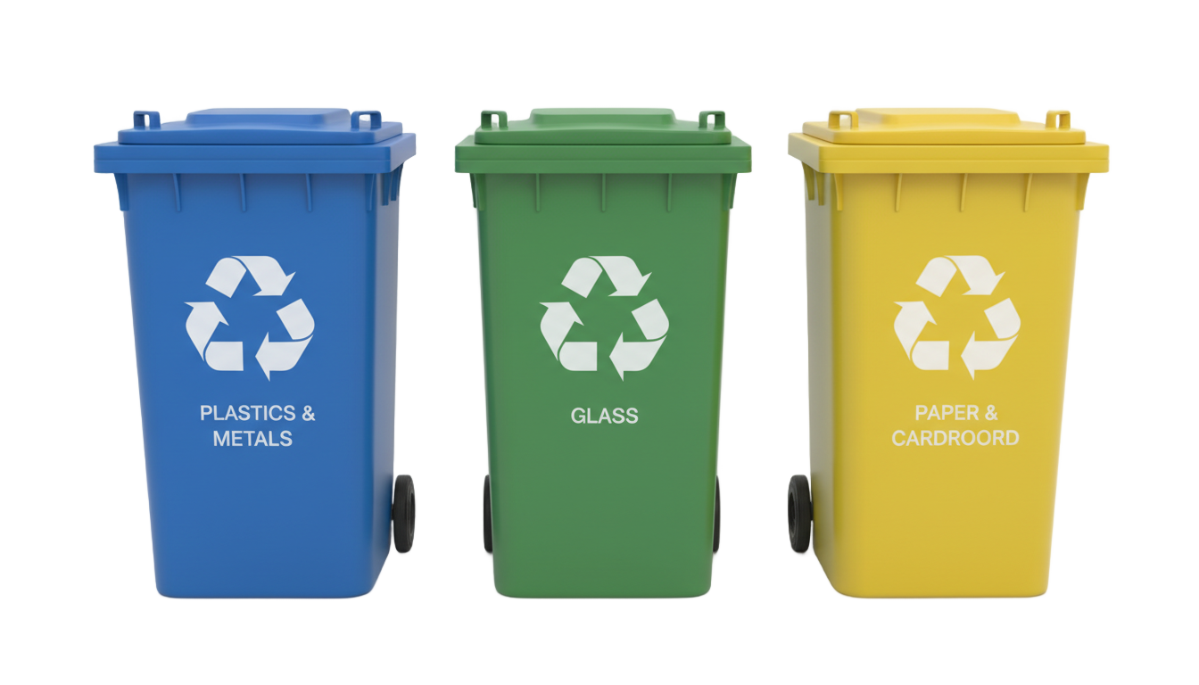 recycling bins png PNG transparent background