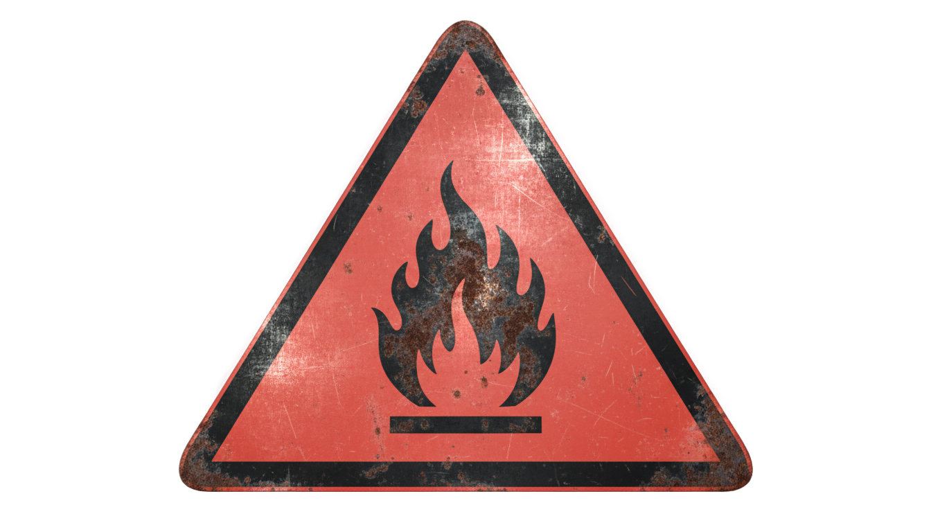 fire warning sign png PNG transparent background