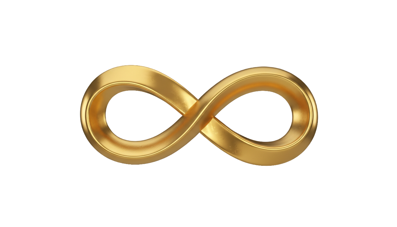 gold infinity symbol png PNG transparent background