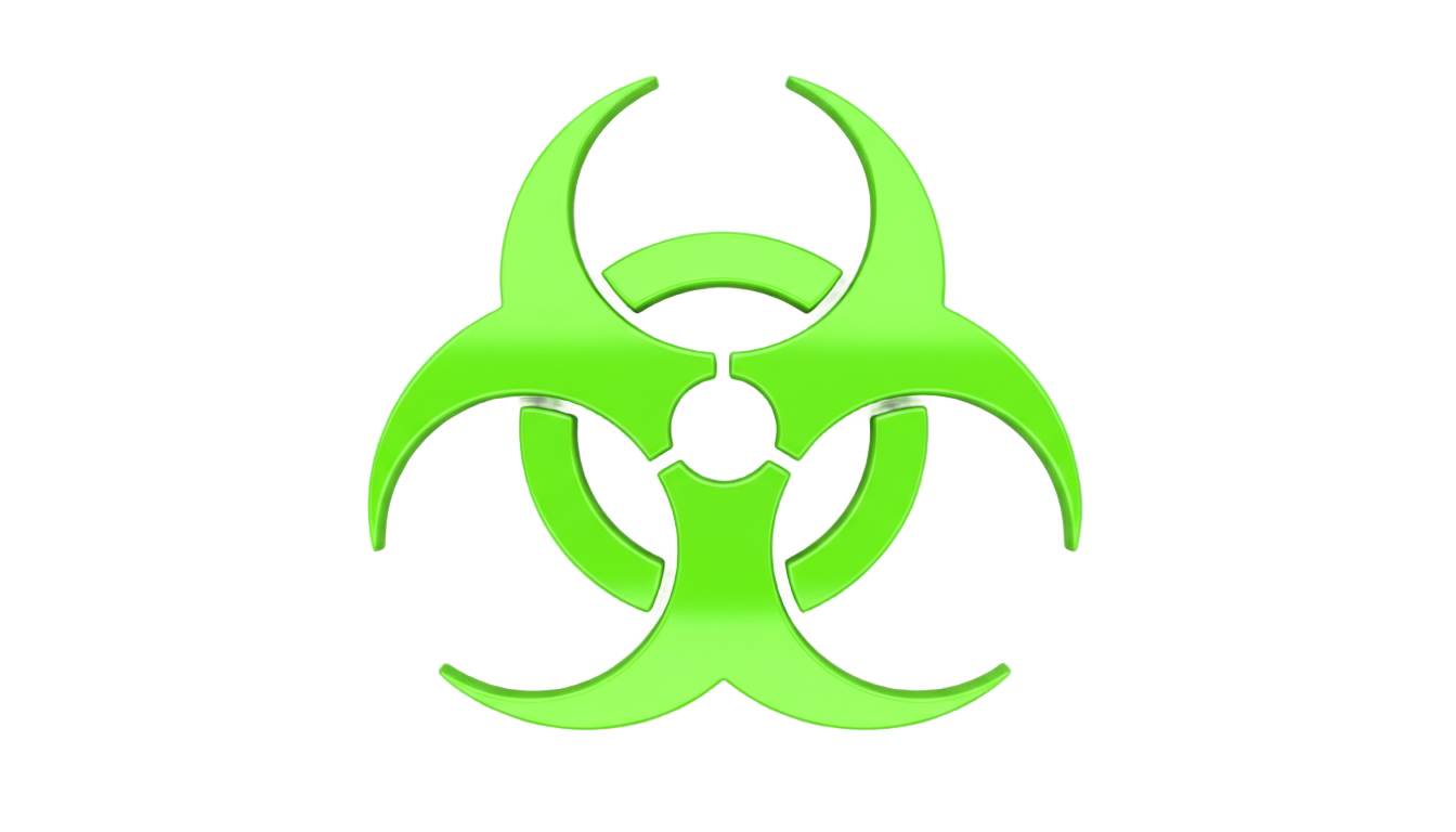 green biohazard symbol png PNG transparent background