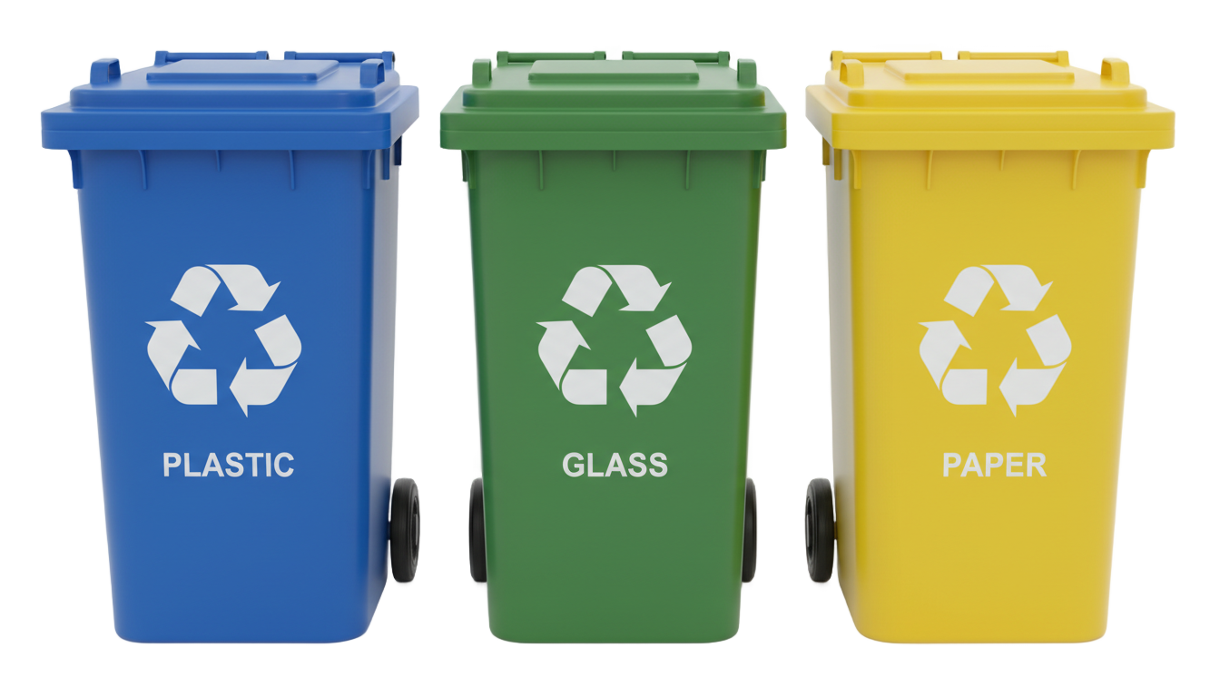 recycling bins png PNG transparent background