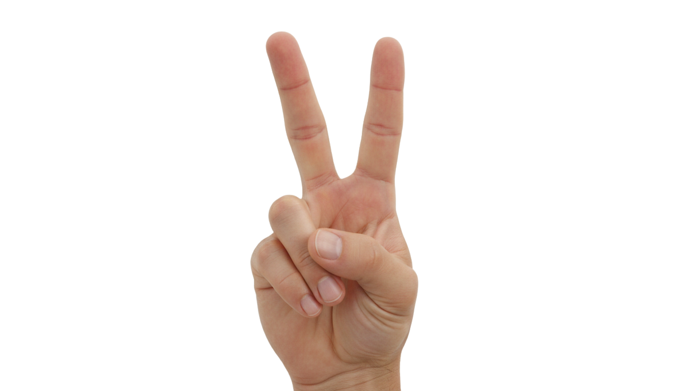 peace sign fingers png PNG transparent background