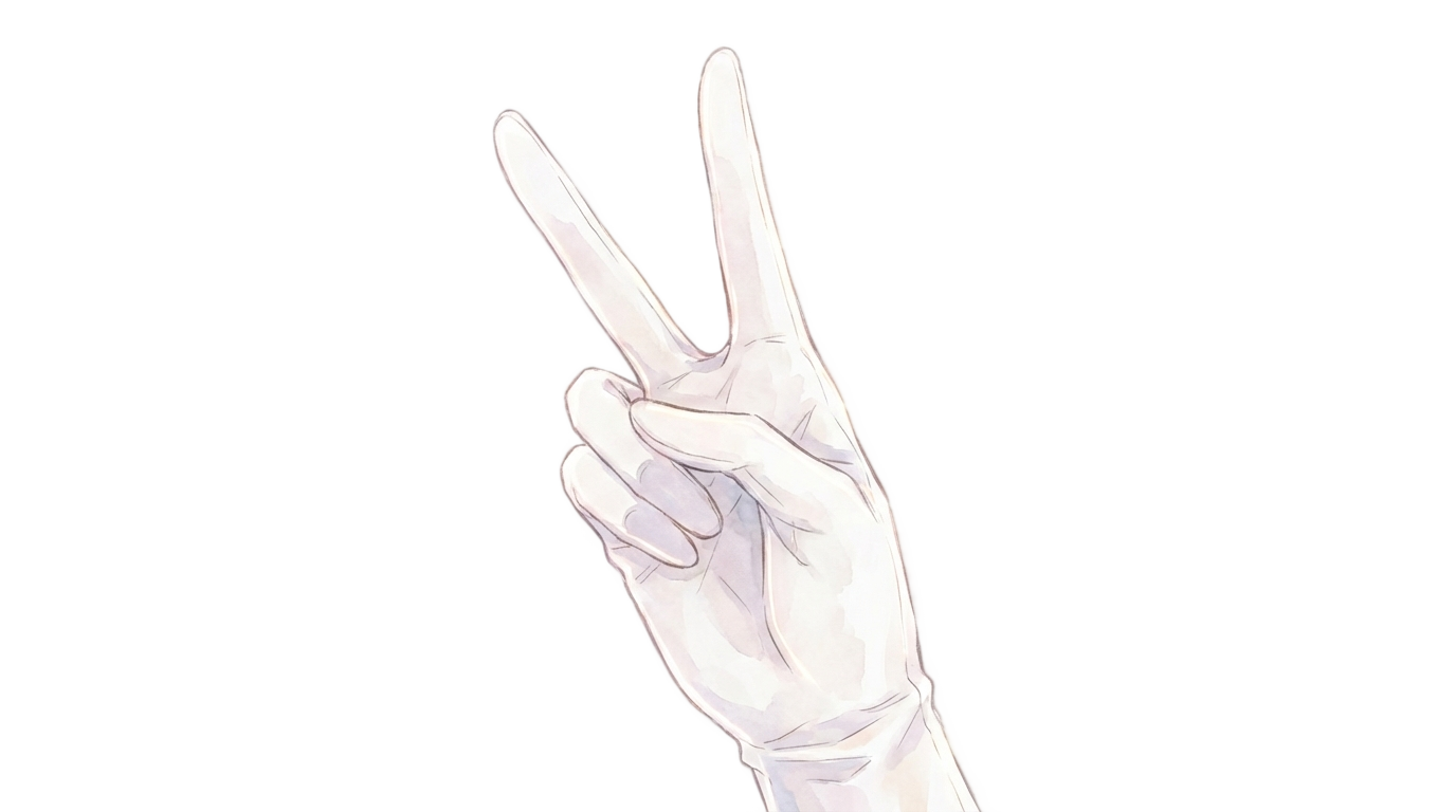 anime peace sign png PNG transparent background