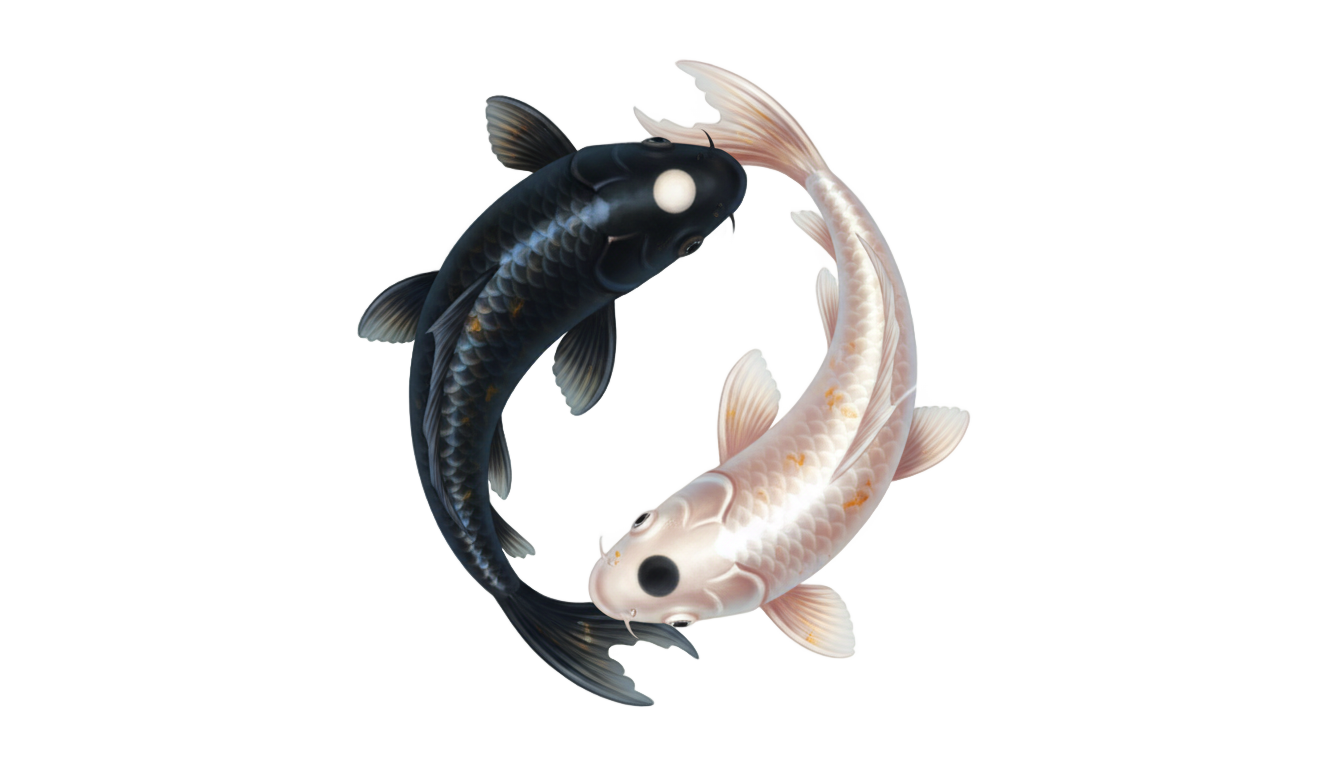 yin yang fish png PNG transparent background
