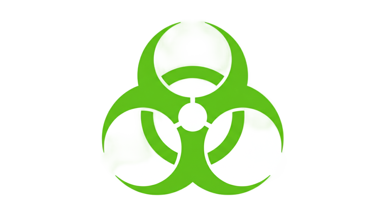 green biohazard symbol png PNG transparent background