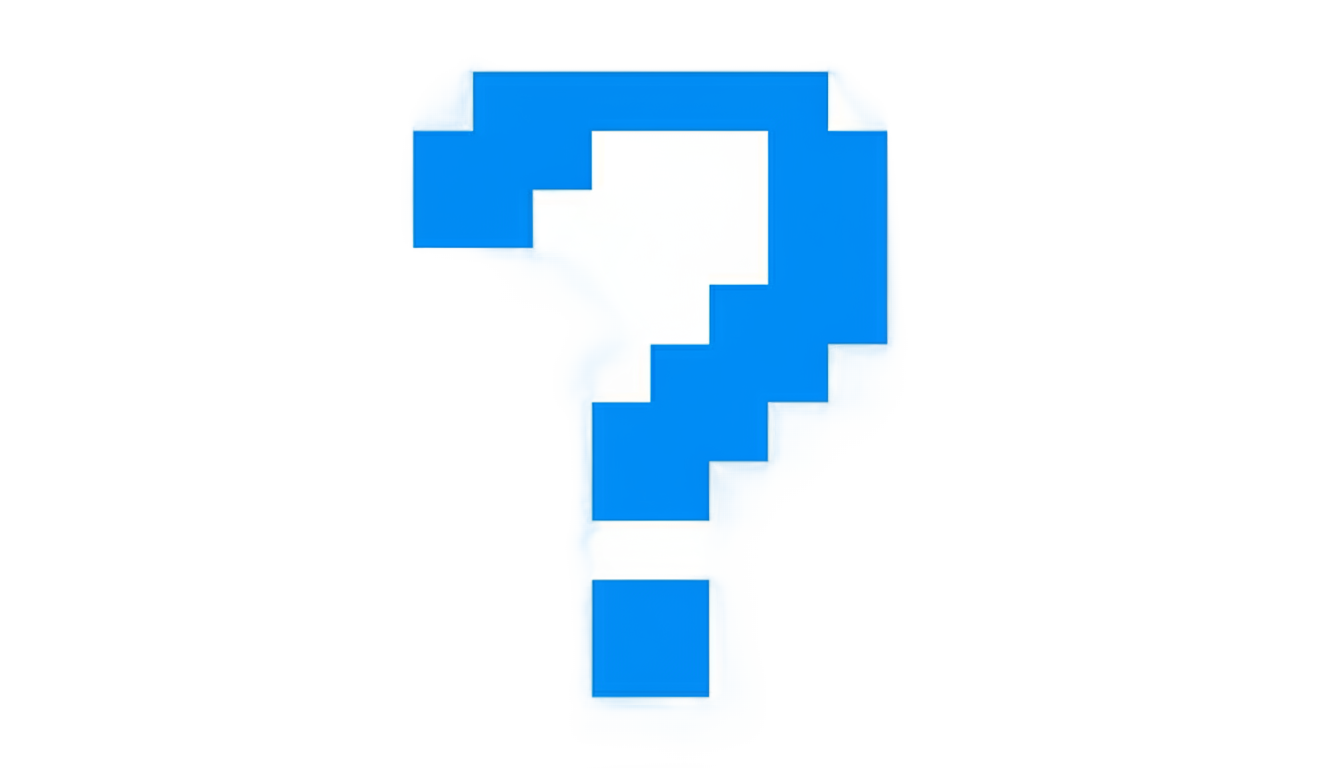 question mark pixel art png PNG transparent background