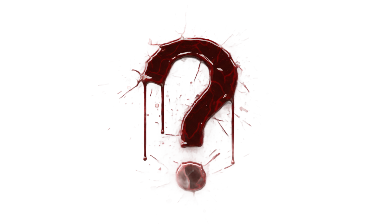 bloody question mark png PNG transparent background