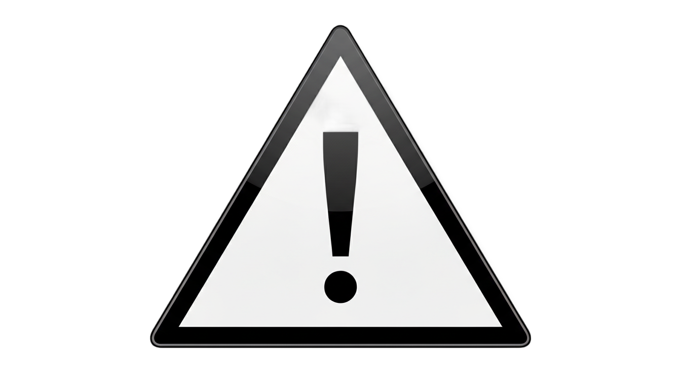 warning sign black and white png PNG transparent background
