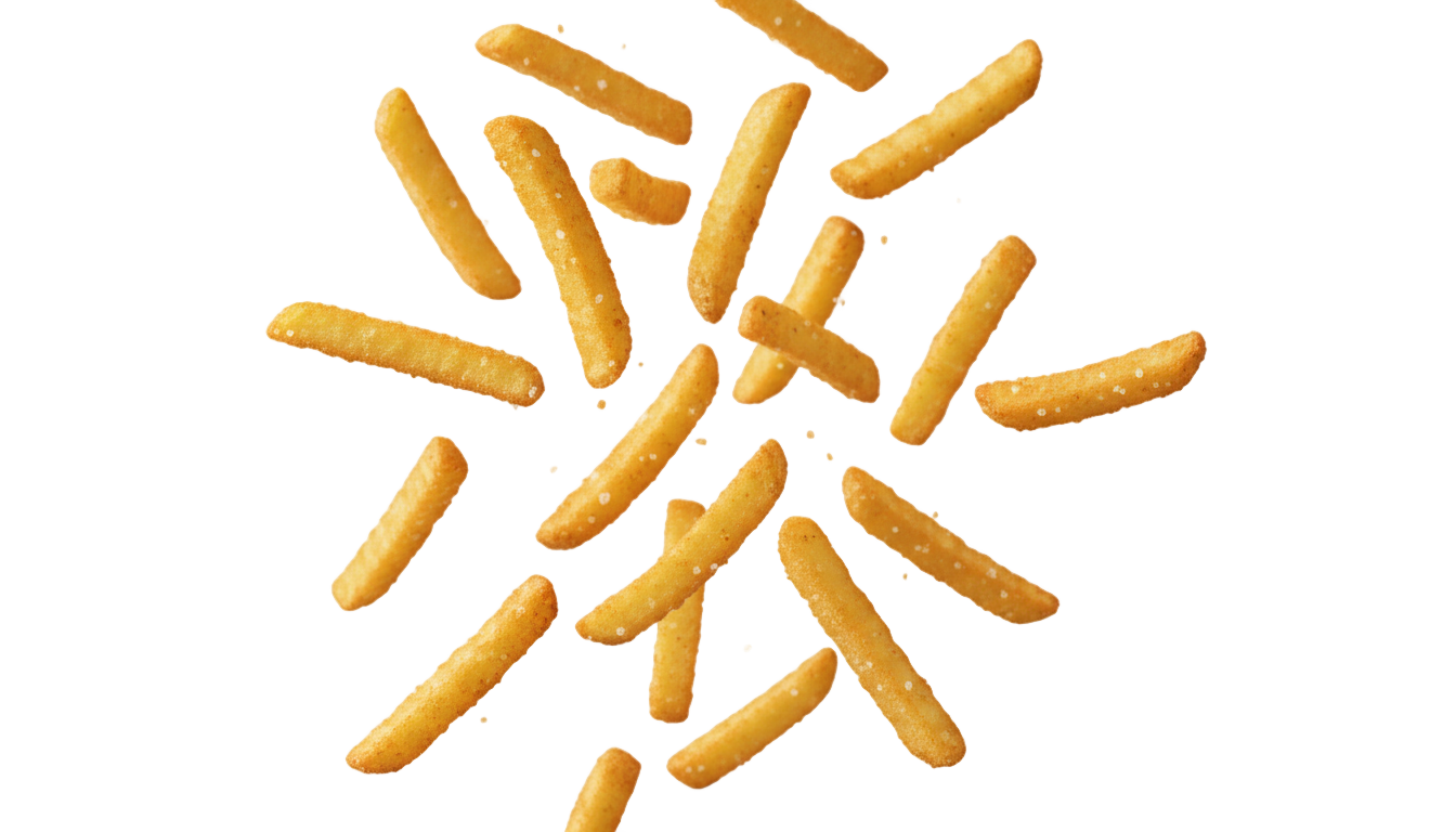 french fries falling png PNG transparent background