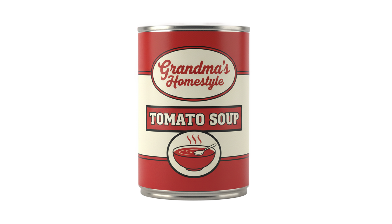 campbell's soup can png PNG transparent background