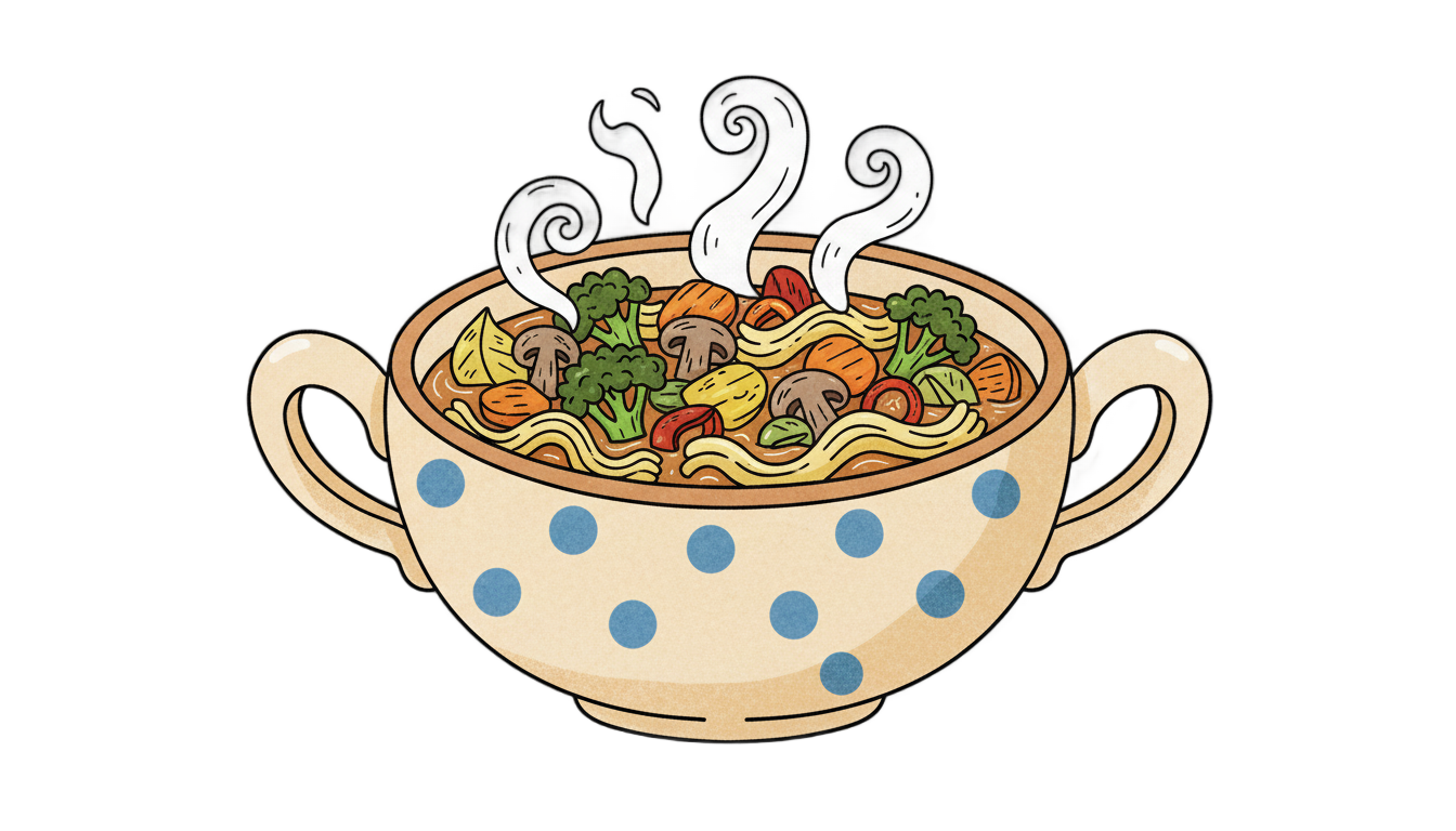 cartoon soup png PNG transparent background