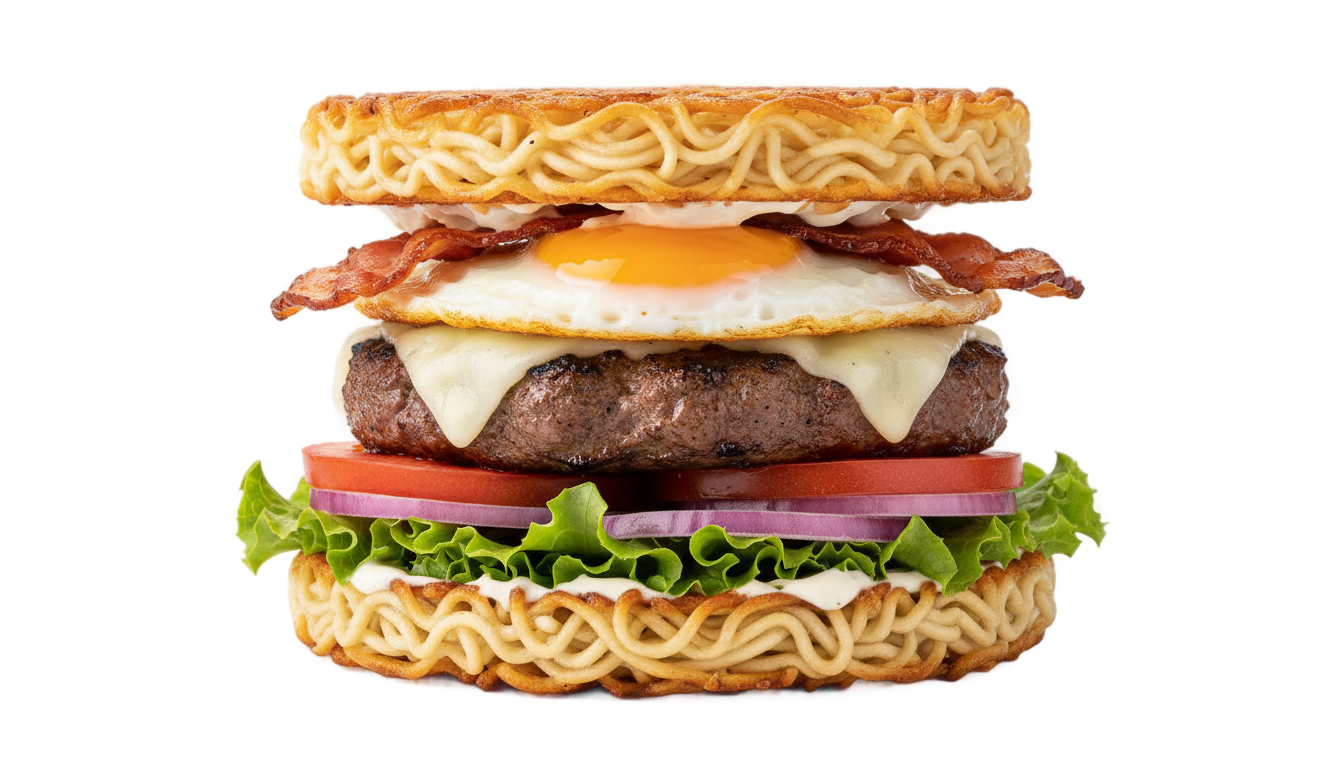 noodle burger png PNG transparent background