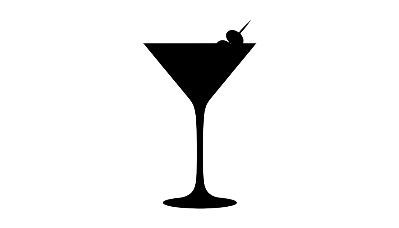 cocktail silhouette png PNG transparent background