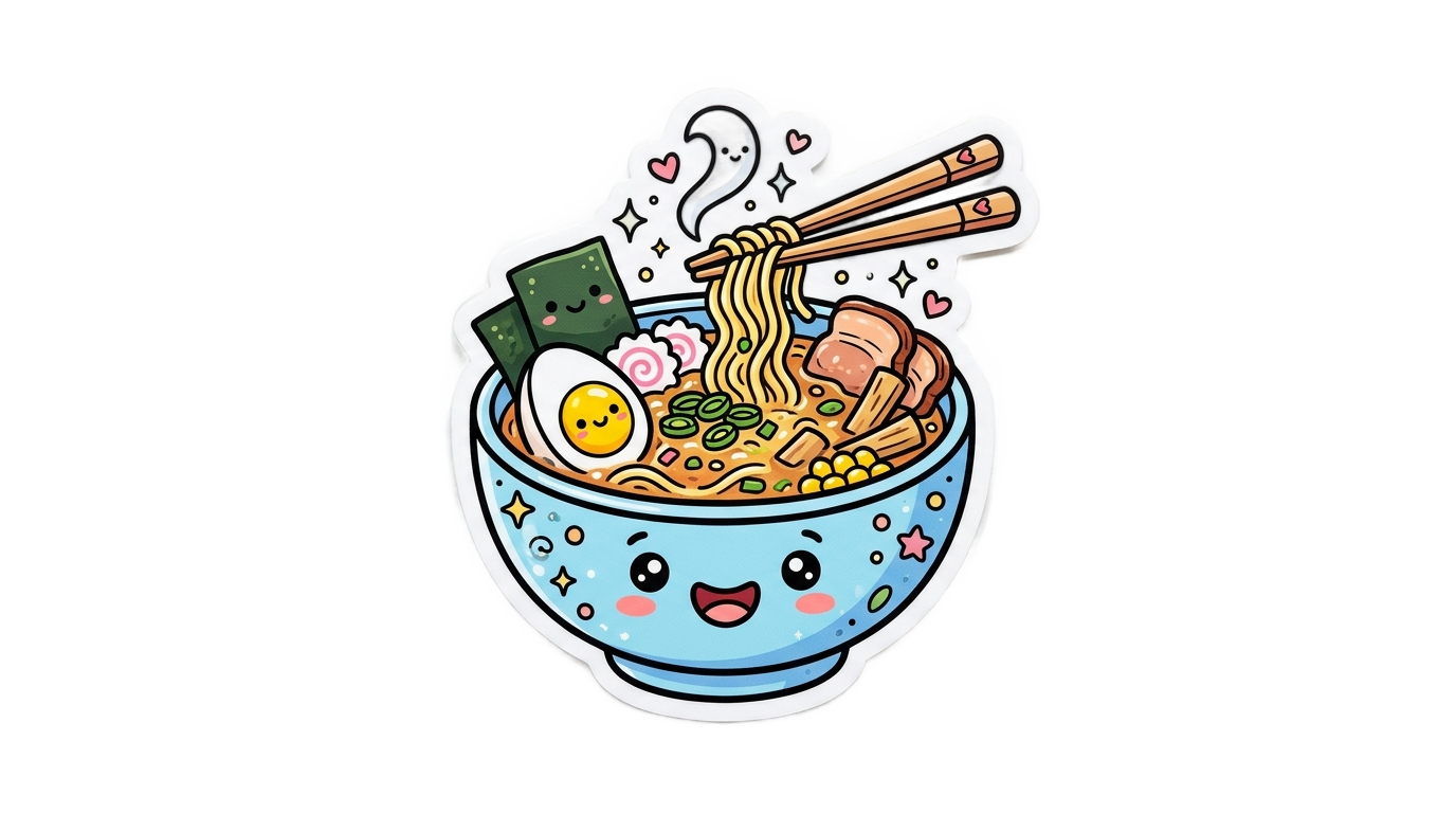 ramen sticker png PNG transparent background