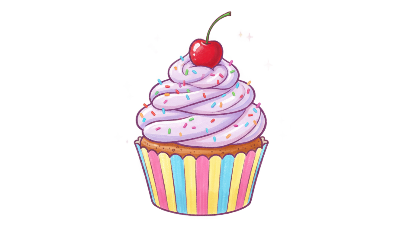 cupcake illustration png PNG transparent background