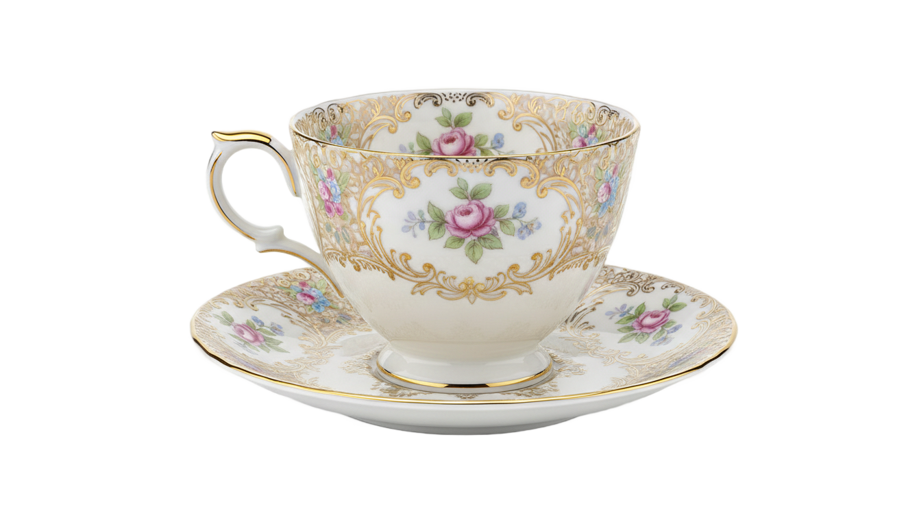 fancy tea cup png PNG transparent background