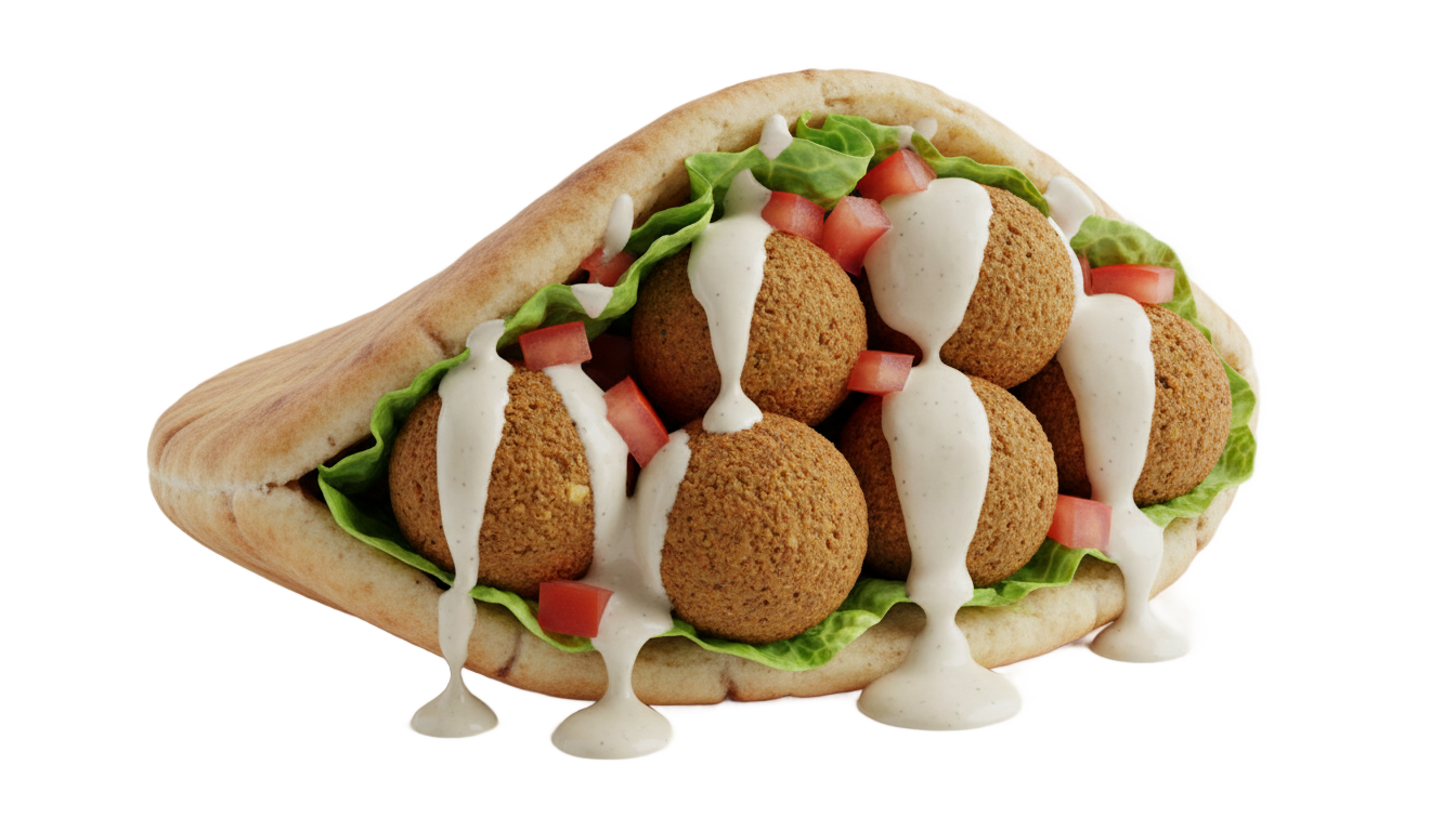 falafel sandwich png PNG transparent background