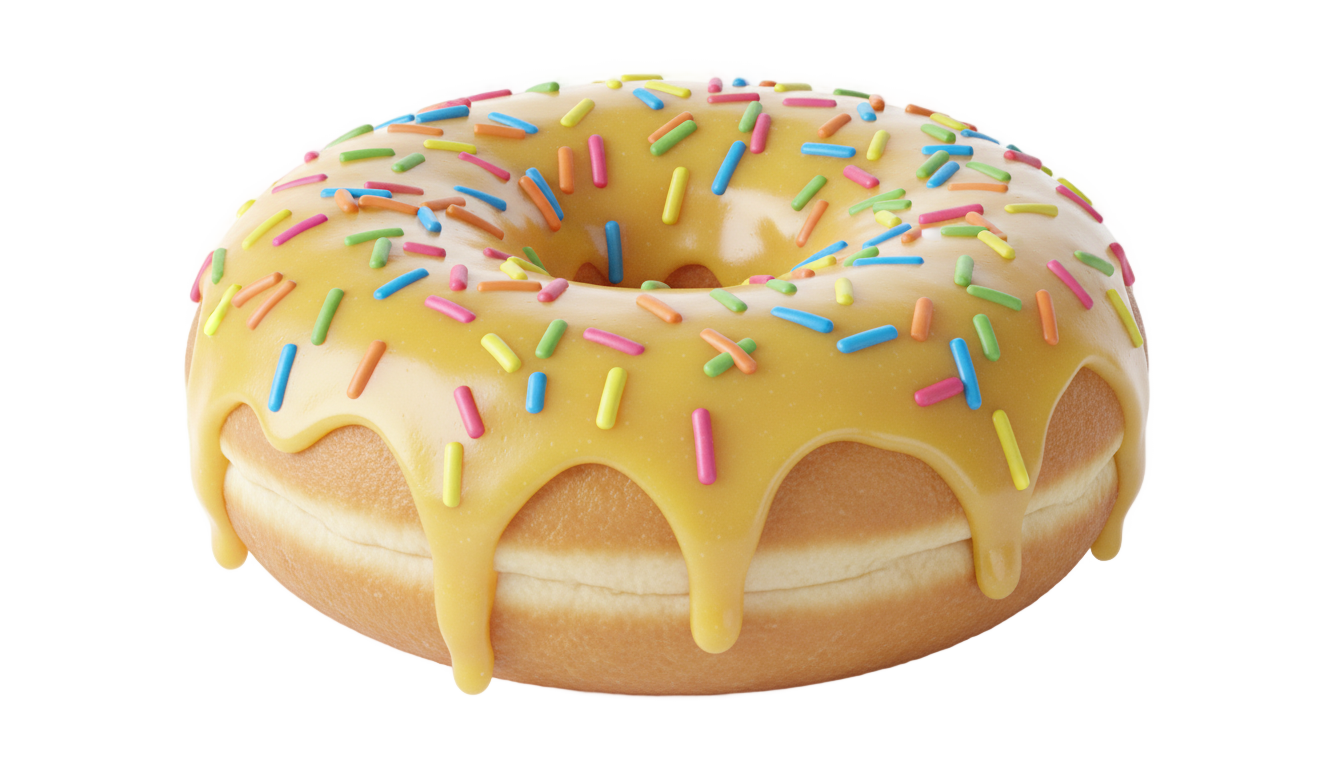 yellow donut png PNG transparent background