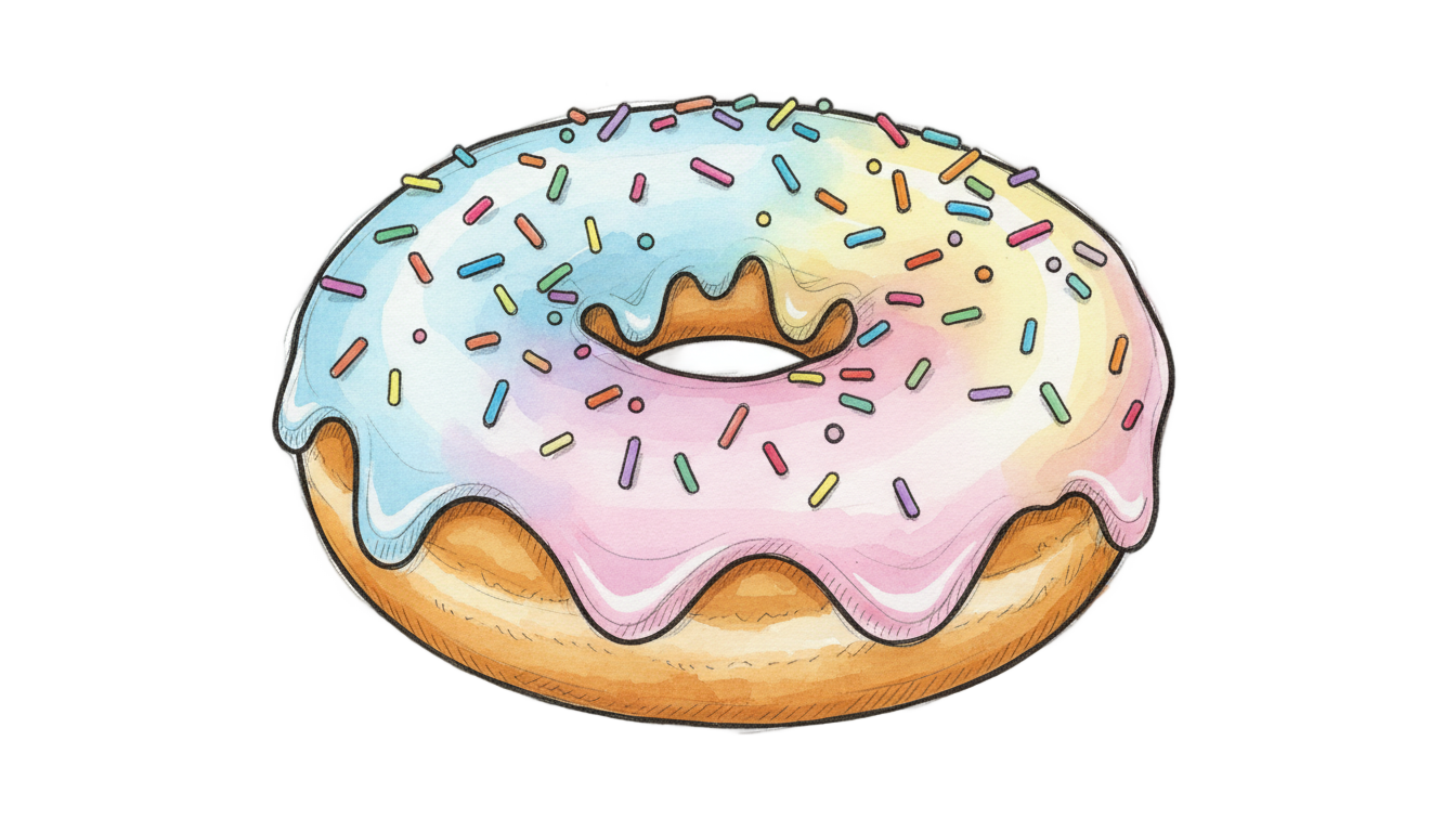 donut drawing png PNG transparent background