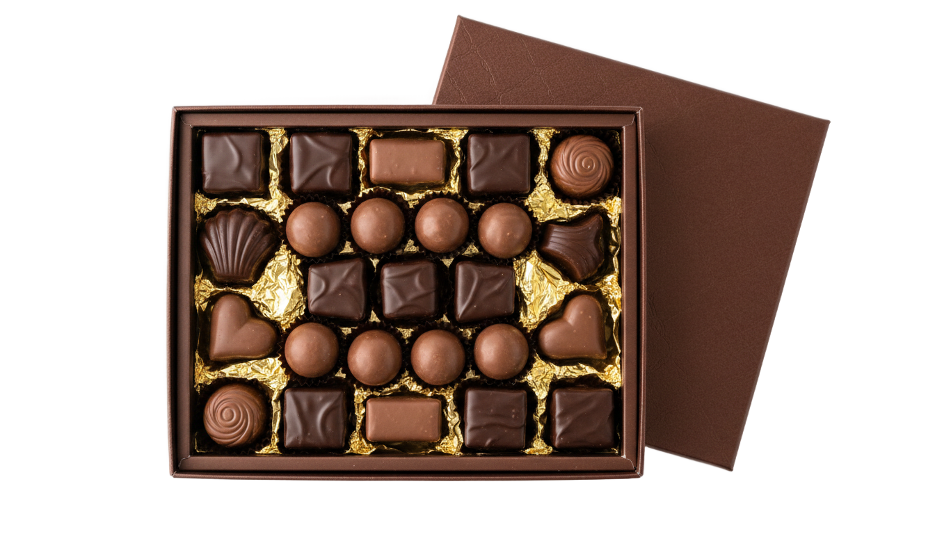 box of chocolate png PNG transparent background