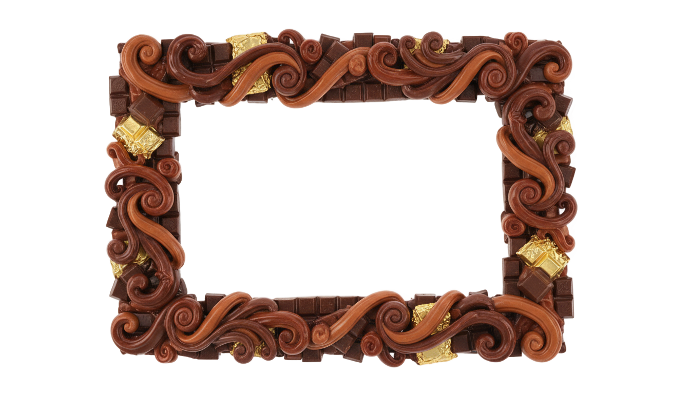 chocolate frame png PNG transparent background
