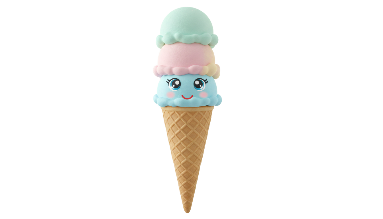 kawaii ice cream png PNG transparent background