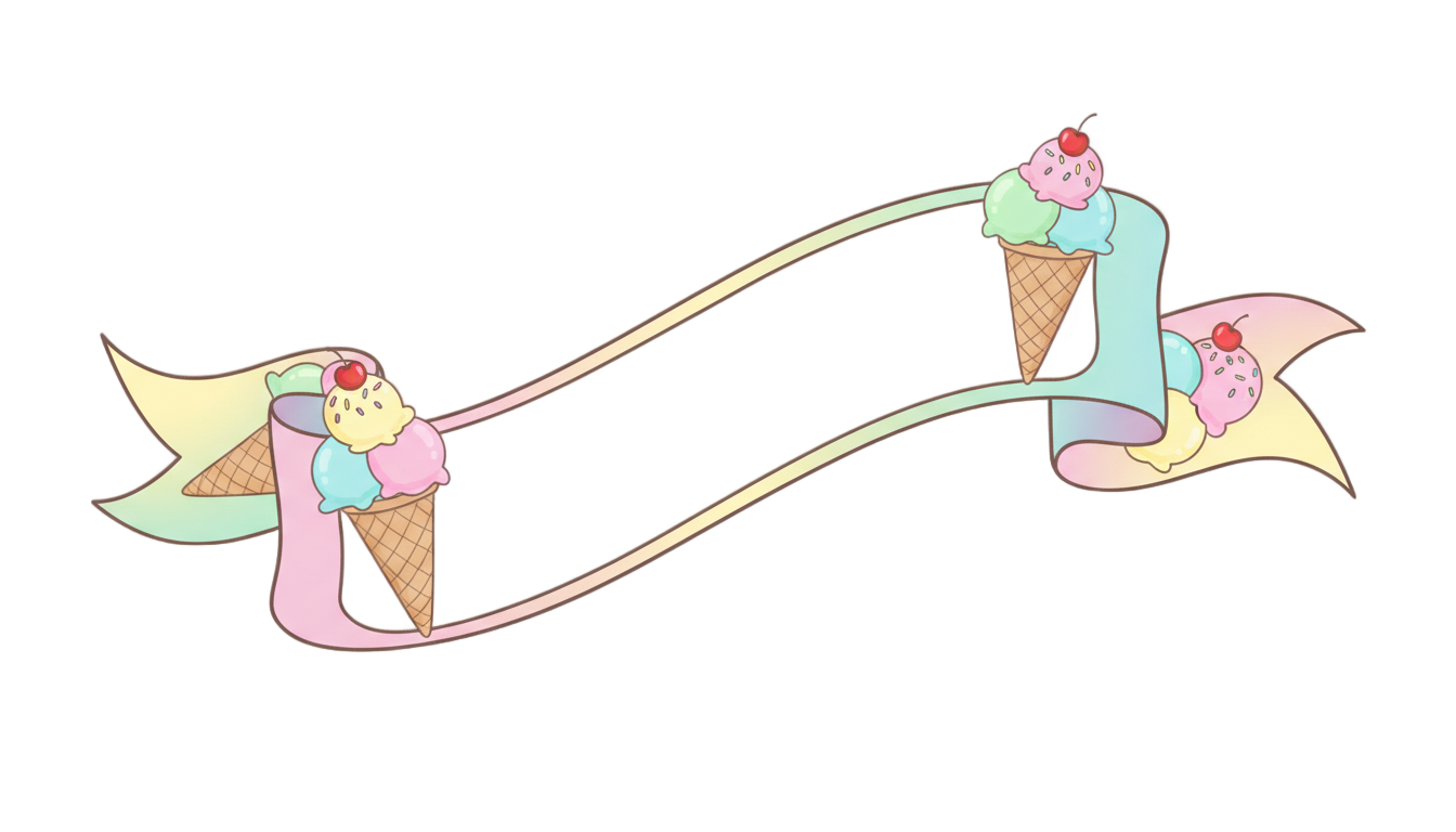 ice cream banner png PNG transparent background