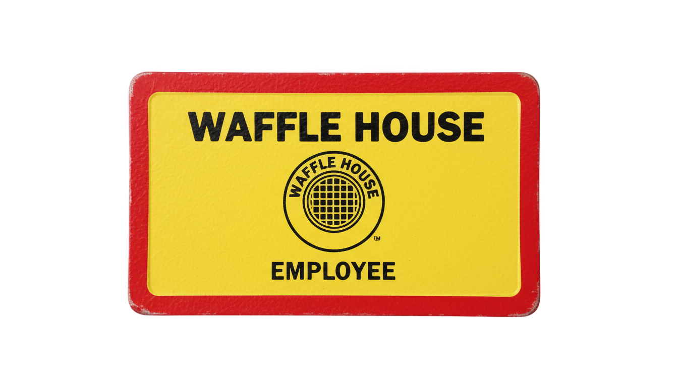waffle house name tag png PNG transparent background