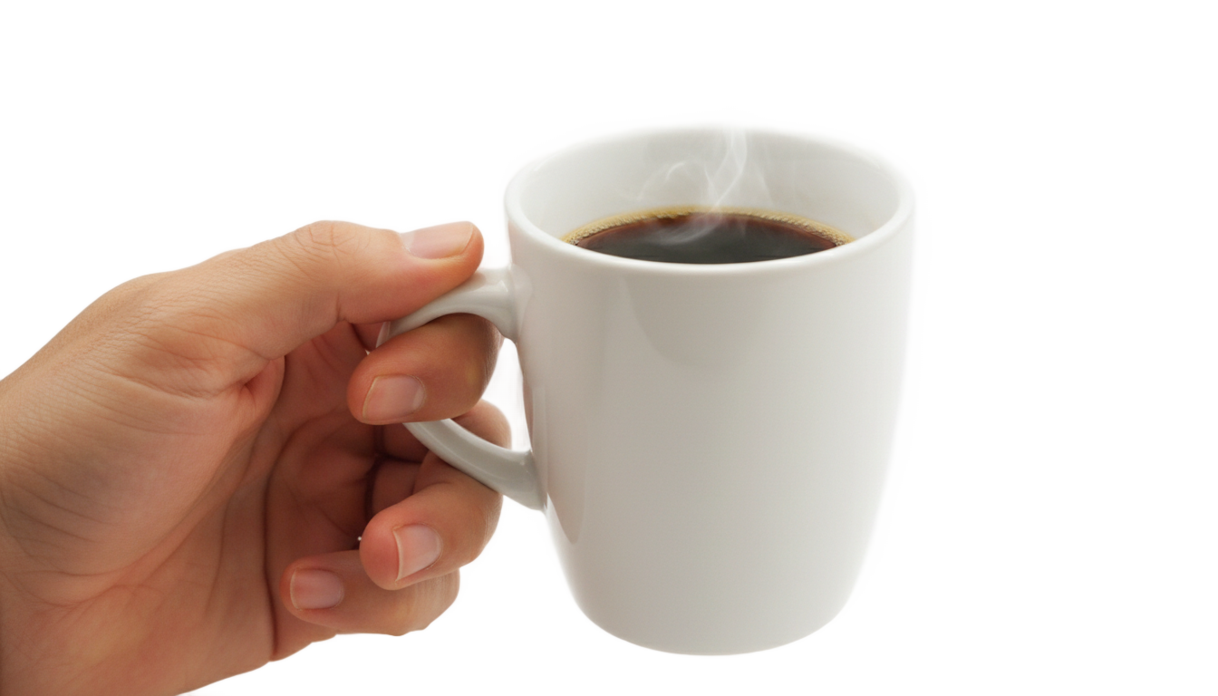 hand holding coffee cup png PNG transparent background