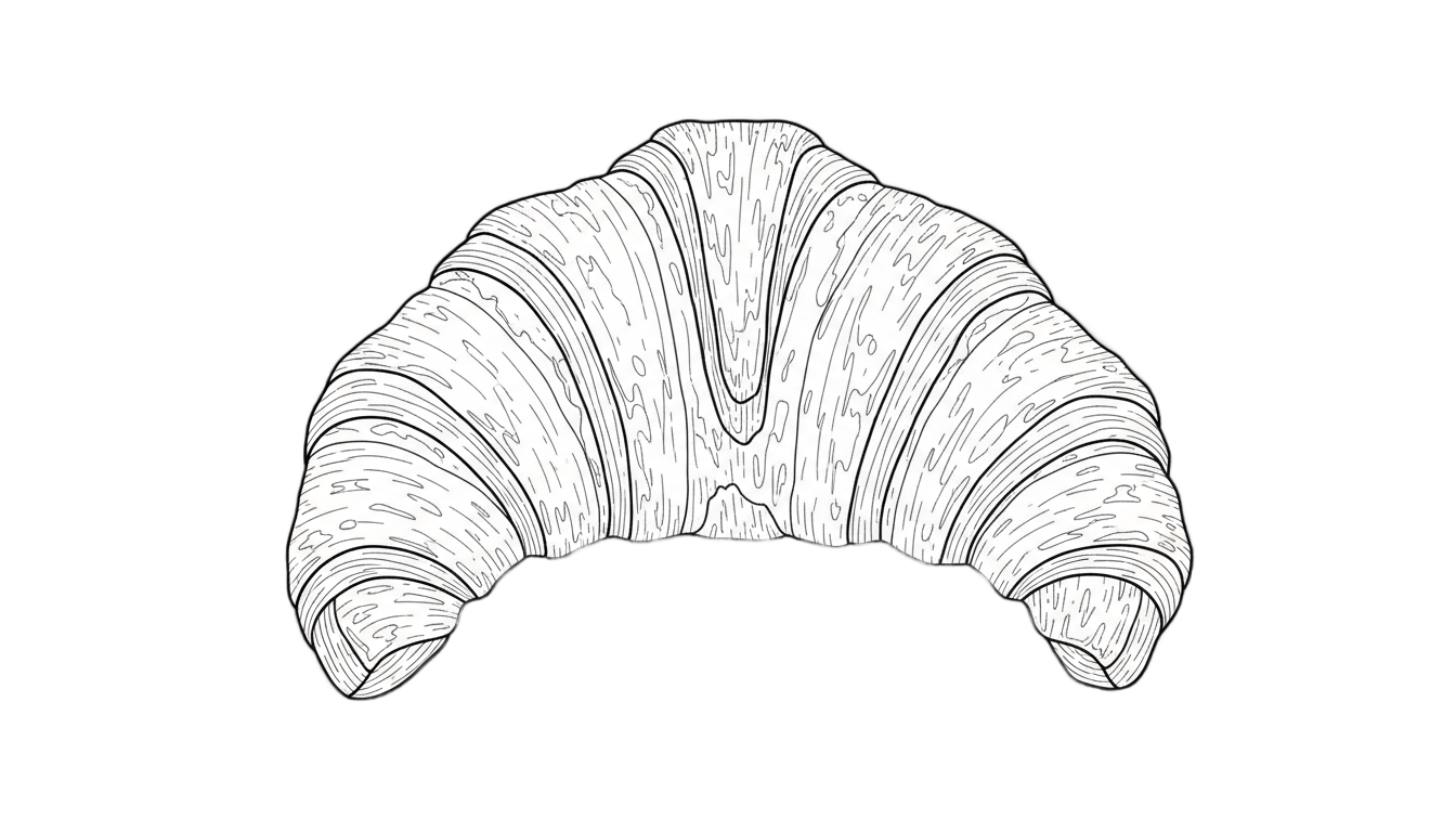 croissant outline png PNG transparent background