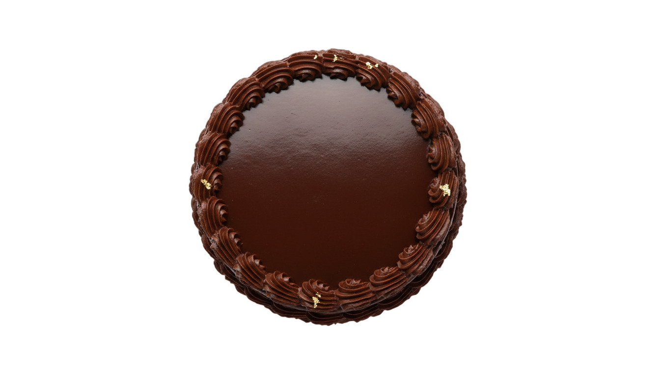 chocolate cake top view png PNG transparent background