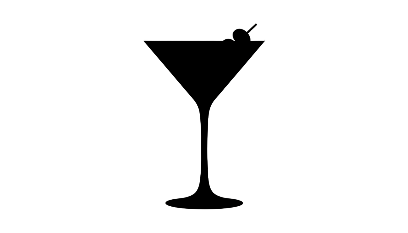 cocktail silhouette png PNG transparent background