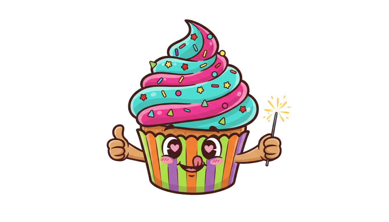 cupcake animado png PNG transparent background